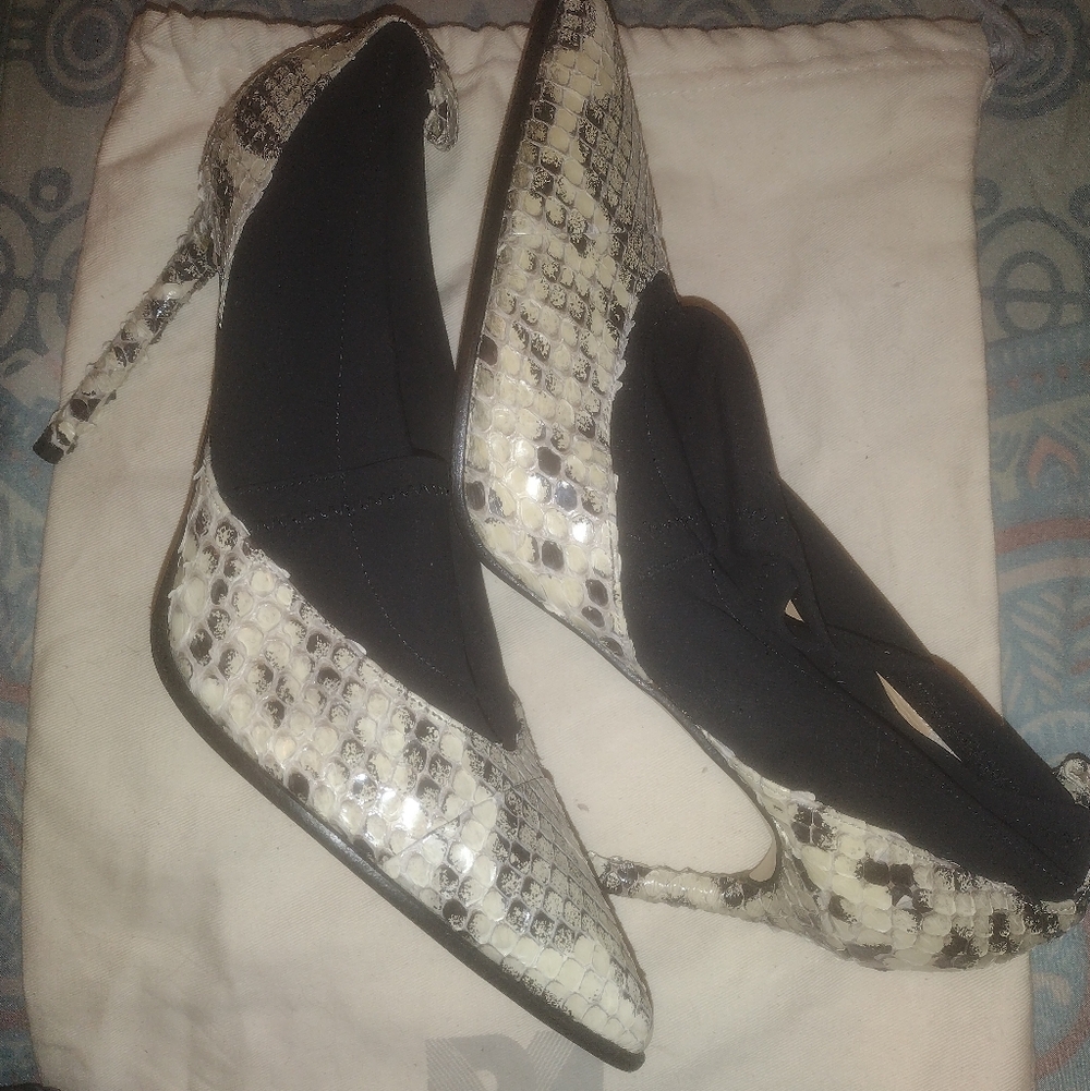 *Exclusive Designer Genuine Python Skin Heels* - image 1